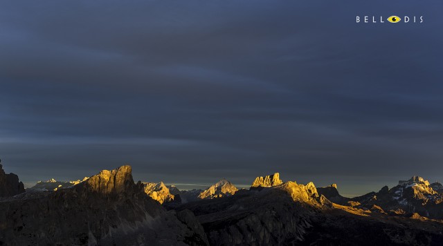150689  Sunset colors on the Dolomites peaks