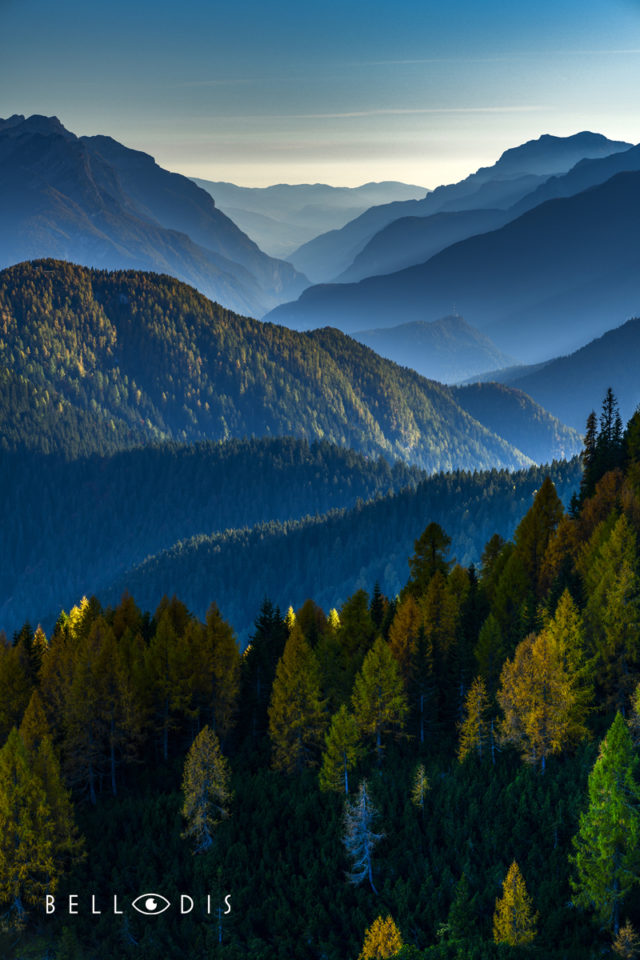 Autumn panoramas on Dolomites