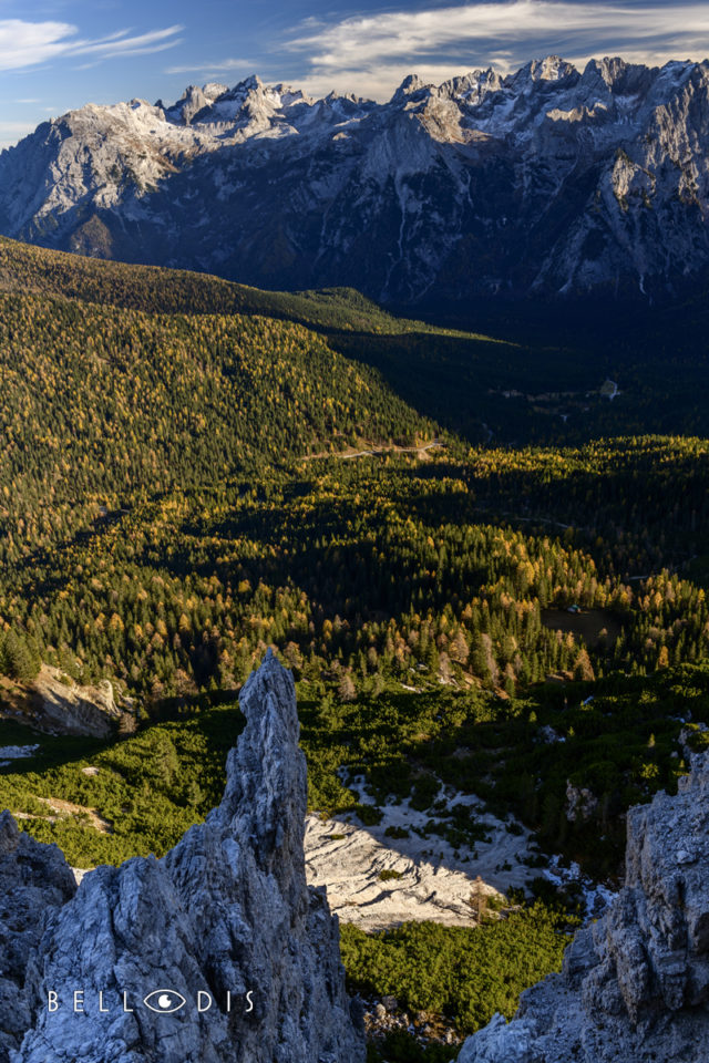 Autumn panorama on the Dolomites